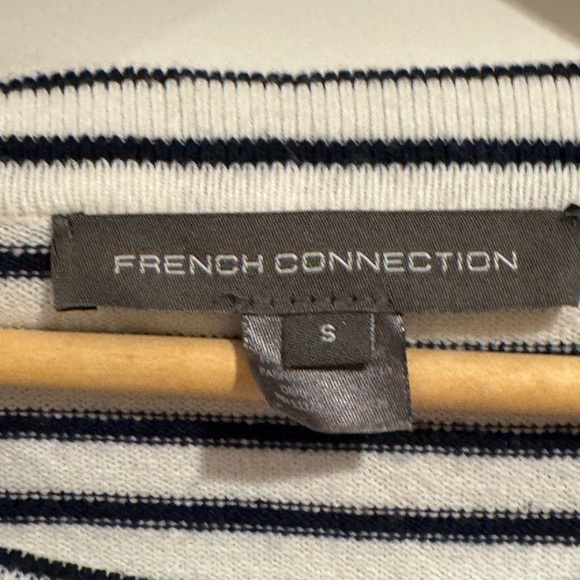 French Connection Striped Cowl Neck Sweater Size Small - Picture 3 of 5
